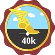 40,000 step milestone badge