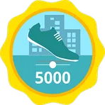 5,000 step milestone badge